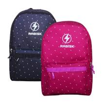 Kit 2 Mochilas Impermeáveis Rabisk Bolt RK2418 Preto e Pink Kit 2 Mochilas Impermeáveis Rabisk Bolt RK2418 Preto e Pink