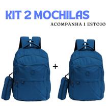 Kit 2 Mochilas Mala Escolar Adolescente Feminina Reforçada Faculdade Impermeável Grande