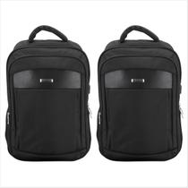 Kit 2 Mochilas Para Notebook Executiva Mundi Premium Acolchoada Trabalho Faculdade MDE5043M Preto Kit 2 Mochilas Para Notebook Executiva Mundi Premium Acolchoada Trabalho Faculdade MDE5043M Preto