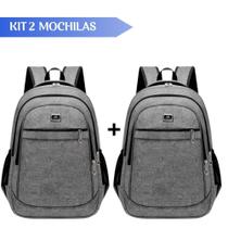 Kit 2 Mochilas Resistente Escolar Viagem Faculdade Multifuncional Estilosa