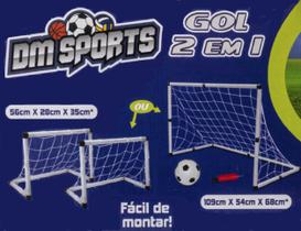 Kit 2 Modos De Jogar Futebol Completo Gol Bomba E Bola - DM Toys