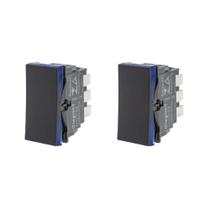 Kit 2 Modulo Interruptor Paralelo Preto Borne Pial Plus+