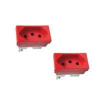 Kit 2 Modulo Tomada 20A 250V Vermelho Stella Steck 868061VM