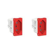 Kit 2 Modulo Tomada 20A Vermelho S70203134 Orion Schneider