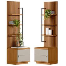 Kit 2 Módulos Laterais Complementares Painel Ripado Kit 2 Módulos Laterais Complementares Painel Ripado