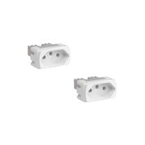 Kit 2 Módulos Tomada 10A Branco Lunare Up Schneider