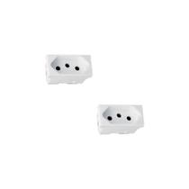 Kit 2 Modulos Tomada 20A Branco Parafuso 615060 Plus Pial Kit 2 Modulos Tomada 20A Branco Parafuso 615060 Plus Pial