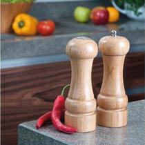 Kit 2 Moedor De Madeira P/ Sal Pimenta e Temperos - Manual Mor Kit 2 Moedor De Madeira P/ Sal Pimenta e Temperos - Manual Mor