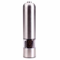 Kit 2 Moedores de Pimenta e Sal Eletrico Automático Pilha Aço Inox