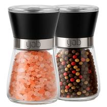 Kit 2 Moedores de Pimenta e Sal Especiarias Vidro Cerâmica Cozinha