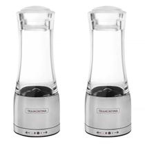 Kit 2 Moedores de Sal Pimenta Tramontina Inox com Moinho Cerâmica Realce Kit 2 Moedores de Sal Pimenta Tramontina Inox com Moinho Cerâmica Realce
