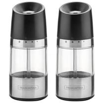 Kit 2 Moedores de Sal Pimenta Tramontina Realce Manual Temperos Especiarias Aço Inox Acrílico