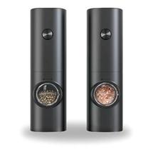 Kit 2 Moedores Elétricos Ajustáveis Sal Pimenta E Temperos Cozinha Gourmet