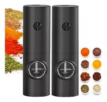 Kit 2 Moedores Elétricos Ajustáveis Sal Pimenta E Temperos Kit 2 Moedores Elétricos Ajustáveis Sal Pimenta E Temperos