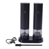 Kit 2 Moedores Elétricos Sal e Pimenta Recarregáveis USB