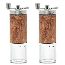 Kit 2 Moedores Manuais de Grãos Café com Manivela Giratória Aço Inox Wolff