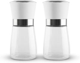 Kit 2 Moedores Tempero Sal Pimenta Especiarias Vidro Manual