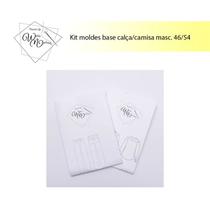 Kit 2 moldes de calça e camisa masculino tamanho 46 ao 54 by Wania Machado