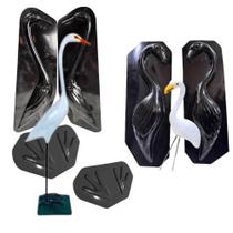Kit 2 moldes garça e flamingo para jardim black Kit 2 moldes garça e flamingo para jardim black