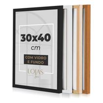 Kit 2 Molduras 30x40cm Vidro Certificado Diploma Fotografia - Preto