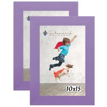 Kit 2 Molduras Porta Retrato 10X15 Lilás Kit 2 Molduras Porta Retrato 10X15 Lilás