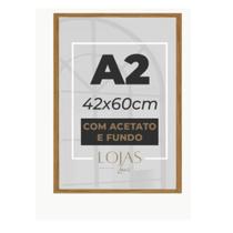 Kit 2 Molduras Quadro A2 42x60 Com Acetato Poster Premium - Branco Kit 2 Molduras Quadro A2 42x60 Com Acetato Poster Premium - Branco
