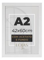 Kit 2 Molduras Quadro A2 42x60 Com Acetato Poster Premium