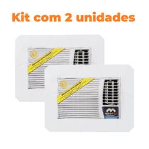 Kit 2 Molduras Reguláveis Para Ar-Condicionado Branco 5000 até 30000 BTUs Molduflex