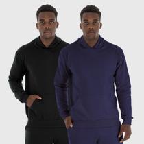 Kit 2 Moletom Canguru Masculino Liso com Capuz Benellys