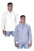 Kit 2 Moletom Liso Masculino Blusa De Frio Casual Canguru Top Kit 2 Moletom Liso Masculino Blusa De Frio Casual Canguru Top
