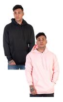 Kit 2 Moletom Liso Masculino Blusa De Frio Flanelado Canguru Macio