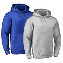 Kit 2 Moletom Masculino Bolso Canguru Casual Com Capuz Blusa De Frio Conforto Estilo