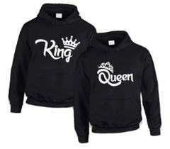 Kit/2 Moletom Namorados Casais King Queen Coroa