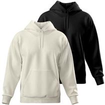 Kit 2 moletom Unissex Blusa de Frio Casual Forrado Macio Flanelado Kit 2 moletom Unissex Blusa de Frio Casual Forrado Macio Flanelado
