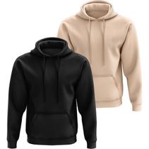 Kit 2 Moletons Casal Hugo Jobs Premium Algodão Flanelado