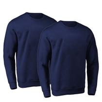 Kit 2 Moletons Gola Redonda Unissex Liso Básico Sem Estampa Own Concept