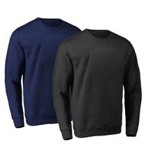 Kit 2 Moletons Gola Redonda Unissex Liso Básico Sem Estampa Own Concept