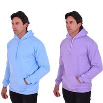 Kit 2 Moletons Masculino Confortável 100% Algodão Casual Básico