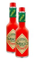 kit 2 Molho De Pimenta Tabasco Vermelha Suave Com Alho 60Ml