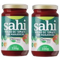 Kit 2 Molho De Tomate E Manjericão Orgânico 330g Sem Conservantes