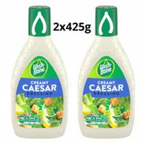 Kit 2 molho importado creme caesar wish bone 425g sabor tradicional e textura suave