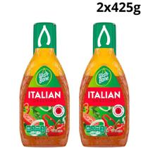 Kit 2 molho importado wish bone italiano 425g sabor tradicional para saladas