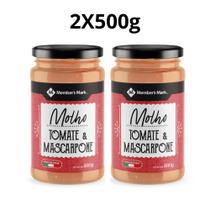 Kit 2 molho italiano de tomate e mascarpone members mark 500g cremoso e sabor equilibrado