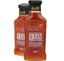 Kit 2 Molho Sweet Chilli Bombay Herbs & Spices 375g Cada