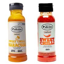 Kit 2 molho sweet chilli original e maracuja polletto