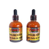 Kit 2 Molhos De Pimenta Carolina Reaper Sem Glúten Mais Ardi
