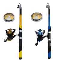 Kit 2 Molinete + 2 Vara De Pesca Ultra Light