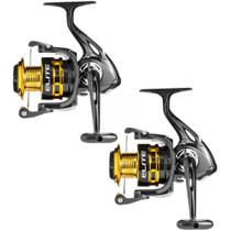 Kit 2 Molinete Marine Sports Elite 6000 FD 4.1:1 Gold