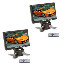 Kit 2 Monitores 7" Veicular Tela LCD Portátil Analógico- TFT