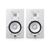 KIt 2 Monitores Yamaha HS7 WHITE Ativo 95W Branco